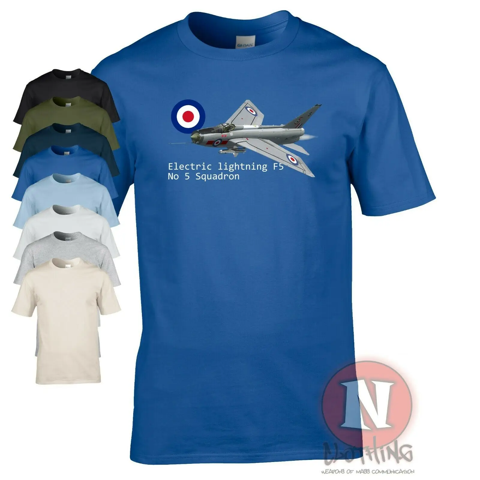 

British RAF Electric Lightning Fighter Aircraft T-Shirt. Premium Cotton Short Sleeve O-Neck Mens T Shirt New S-3XL