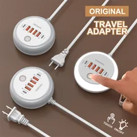 Chargeur mural multi-ports PD Type C, charge rapide 50W, Hub USB pour Samsung iPhone Xiaomi, prise EU/US/UK, chargeur de téléphone 6