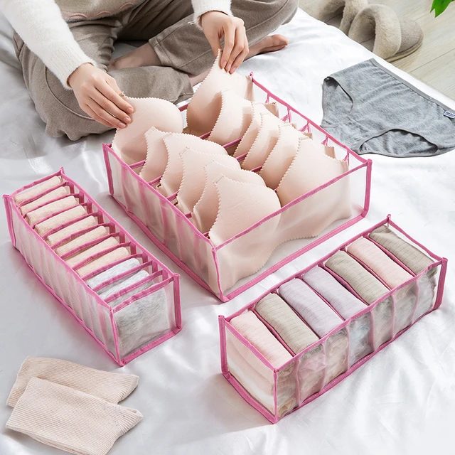 Folding Closet Organizer Panties And Socks Storage Boxes Wardrobe Clothes  Underwear Organizer Drawers Clothes Separator Boxes