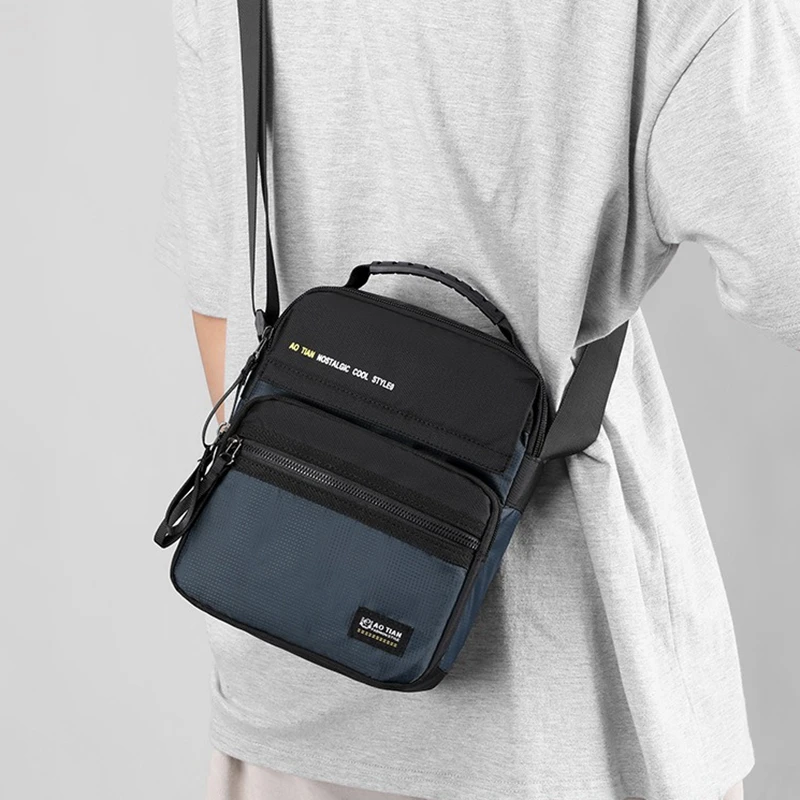 BYMONDY High Quality Oxford Men Handbags Summer Mixed Colors Fashion Male Crossbody Shoulder Bags Short Trip Climbing Tote Bag