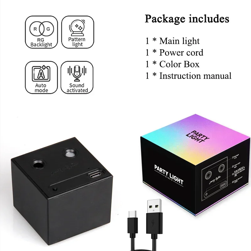 Rechargeable Mini LED Stage Light for Parties and Home Decor