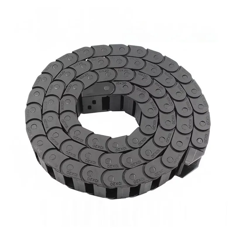 Cable Drag Chain Wire Carrier 10x10mm 10x15mm 10x20mm L1000mm End Connectors For CNC Router Machine Tools