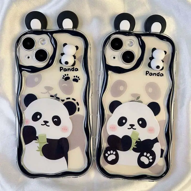 Cartoon 3D Panda Ears Toy Soft Phone Case Cover