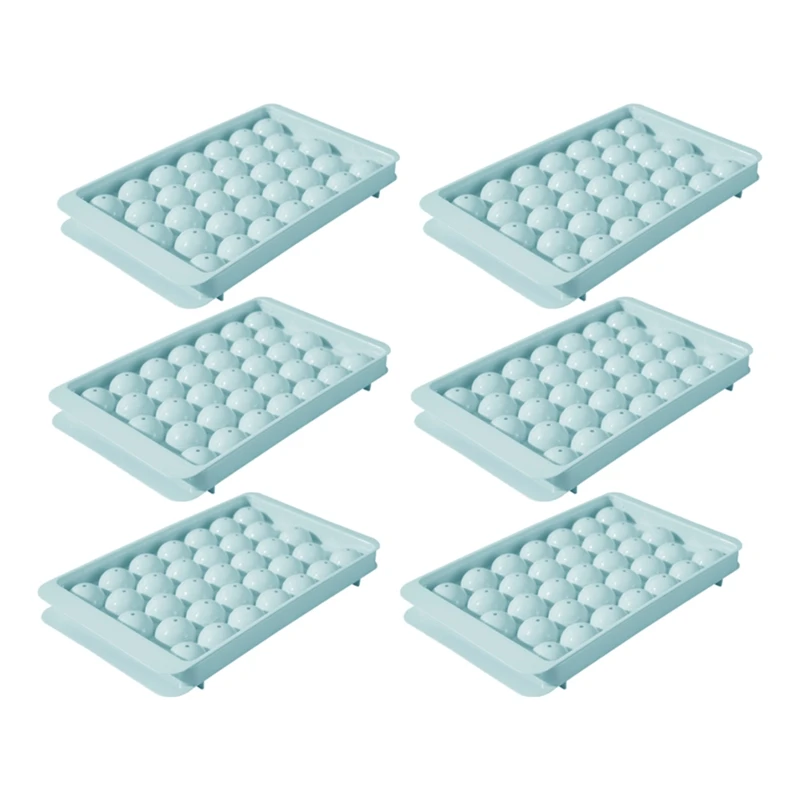 

6 Pack Round Ice Cube Tray With Lid,Ice Ball Maker Mold,Circle Ice Cube Tray Making Ice Chilling Cocktail Whiskey