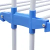 Clothes Drying Rack Folding Clothes Rail 4-tier Clothes Horses Rack Stainless Steel Laundry Garment Dryer Stand W/ 2 Side Wings 6