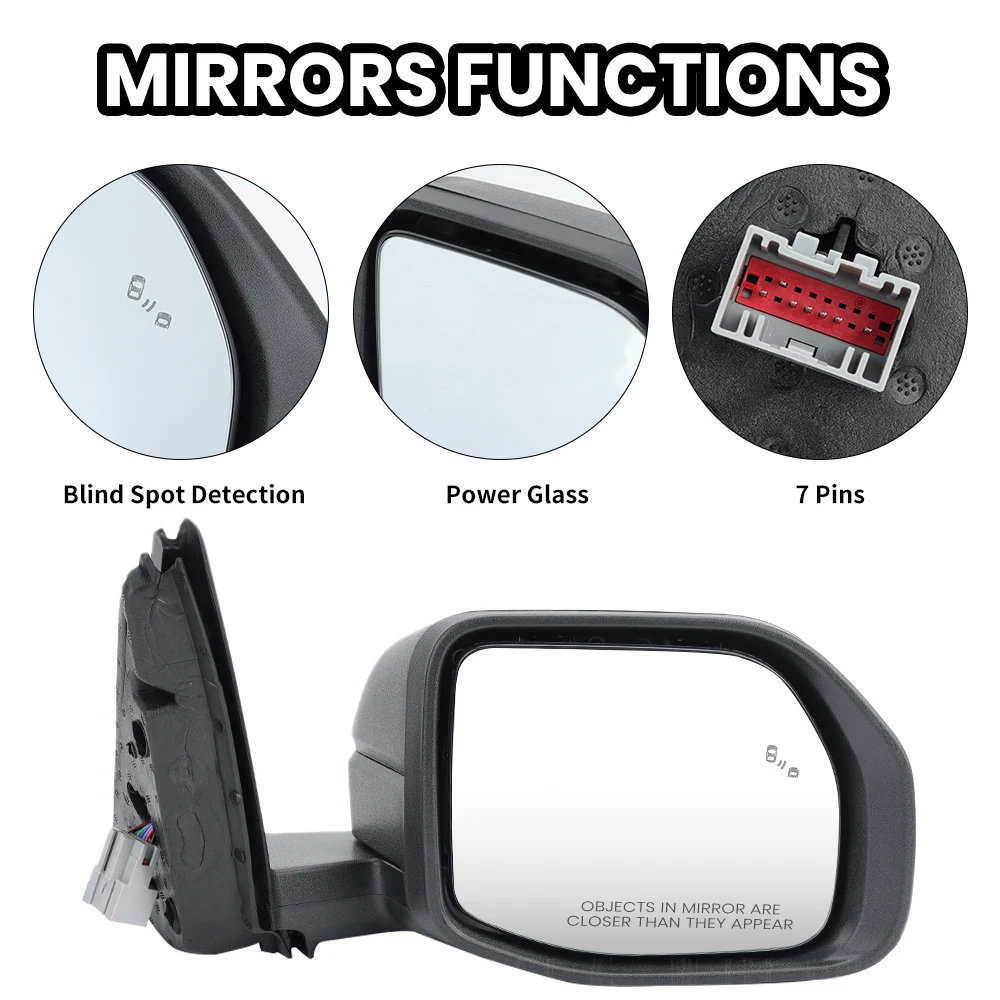 Sierra 3500 Manual Heated Spotter Glass Mirror Glass; Driver Side (15 Sierra 3500 Manual Heated Spotter Glass Mirror Glass; Driver Side (15