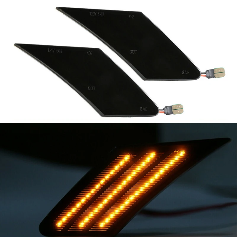 2 Pcs Smoked LED Side Marker Turn Signal Lights For Subaru BRZ Scion