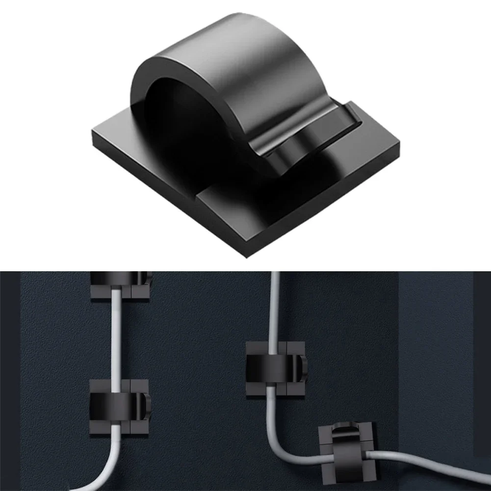 Description Picture 6 of item10pc Cable Clips Self Adhesive Cord Management Wire Holder Organizer Clamp Outdoor Ornament Hooks for Hanging Christmas Lights