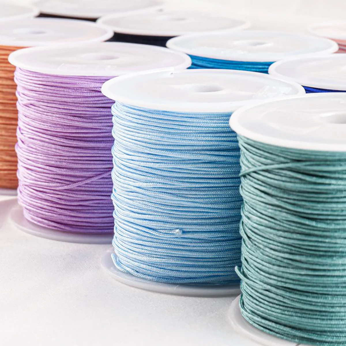 Nylon Thread Cord 0.8mm/Roll Chinese Knot Macrame Line Bracelet Braided String DIY Jewelry Making Tassel Beading Accessorie nylon cord macrame cord nylon rope