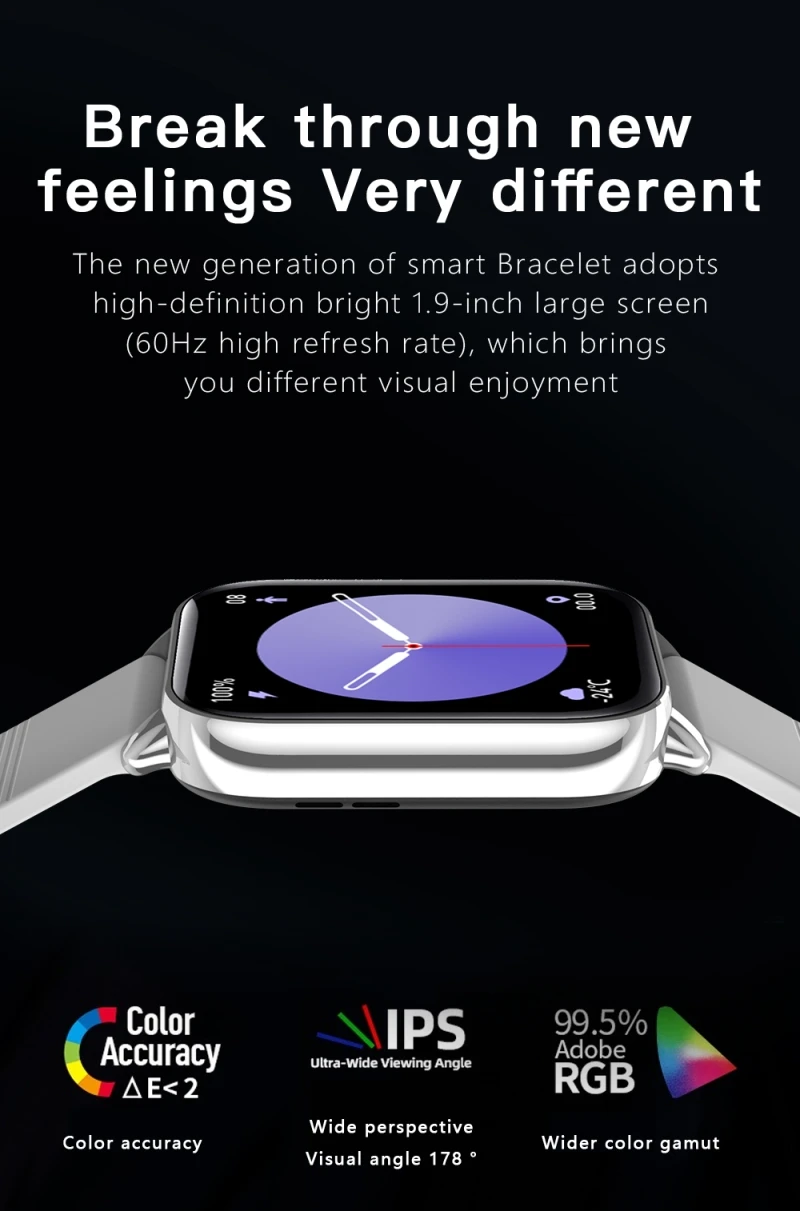 Smart Watch A5 Men Blue Tooth Call Smartwatch AI Voice 1.9 inch Screen GPS Track Music Control Heartrate Sport Fitness Bracelet