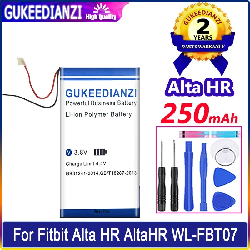 

GUKEEDIANZI Battery 250mAh For Fitbit WL-FBT07 WLFBT07 Alta HR 2-wire Bateria