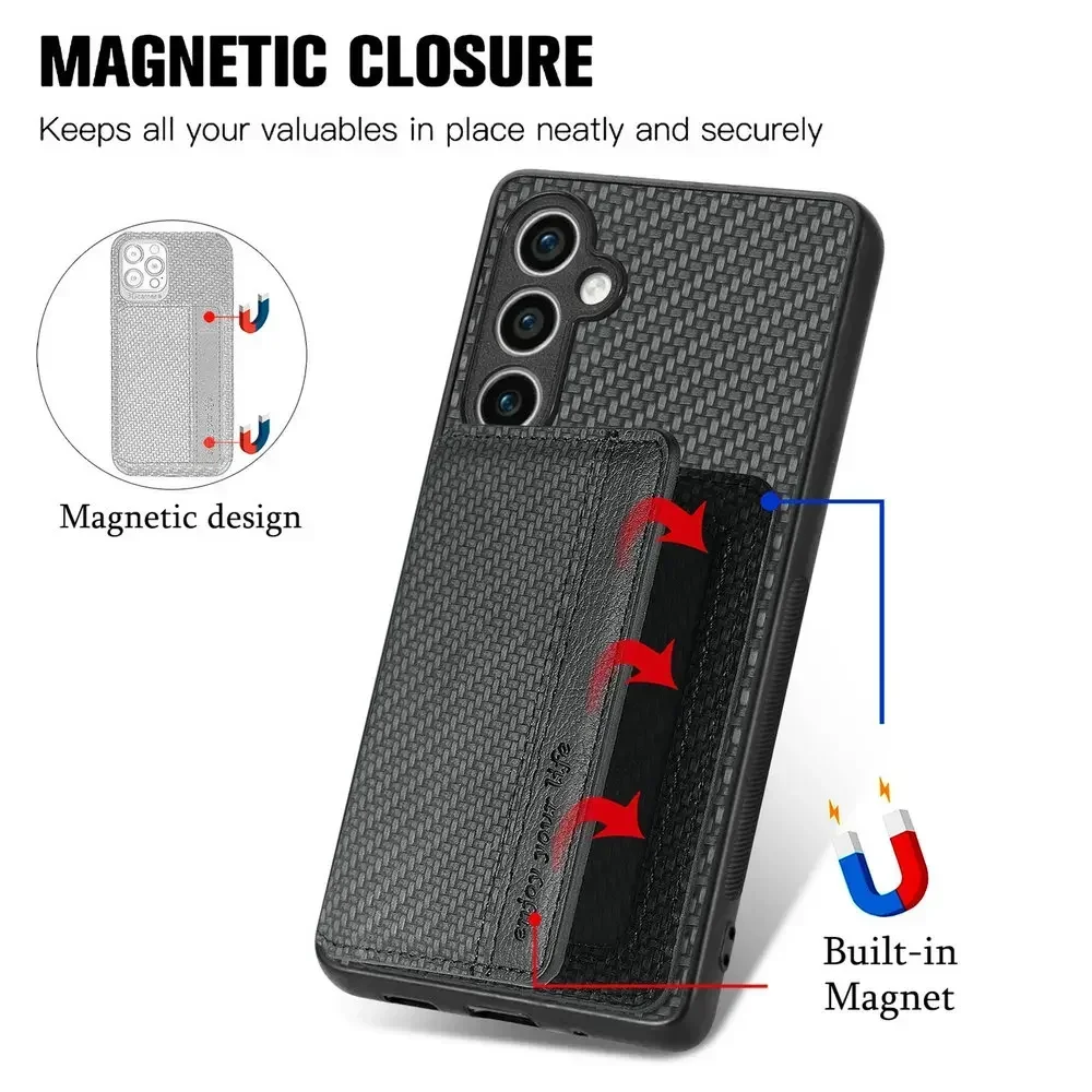 Elegant Leather RFID Blocking Card Holder Flip Case