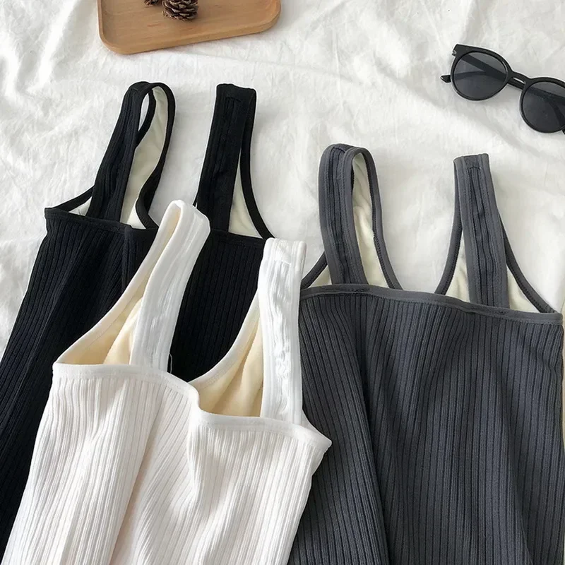 

Velvet Camisole Thermal Solid Color Warm Vest Sling Bottoming Underwear Tops Women Winter Thickened Slim Undershirt Top