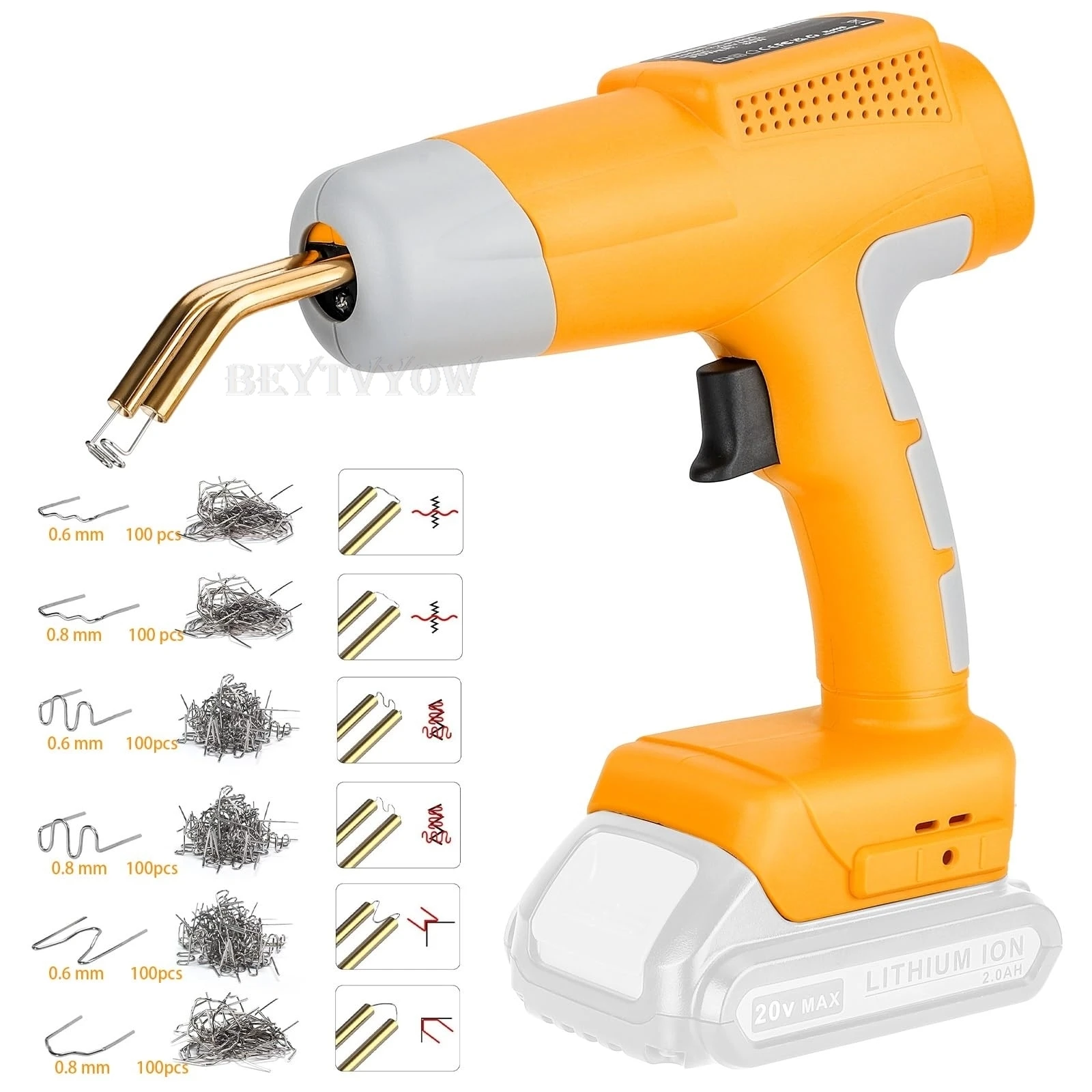 Cordless Plastic Welder Gun Compatible with Dewalt 20V Max Battery with 600PCs H