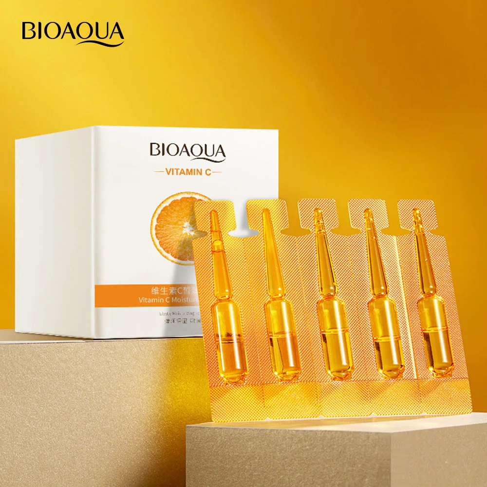 

60pcs BIOAQUA Vitamin C Serum Moisturizing Refreshing Brightening Nourishing Anti-aging Face Essence Facial Skin Care Products