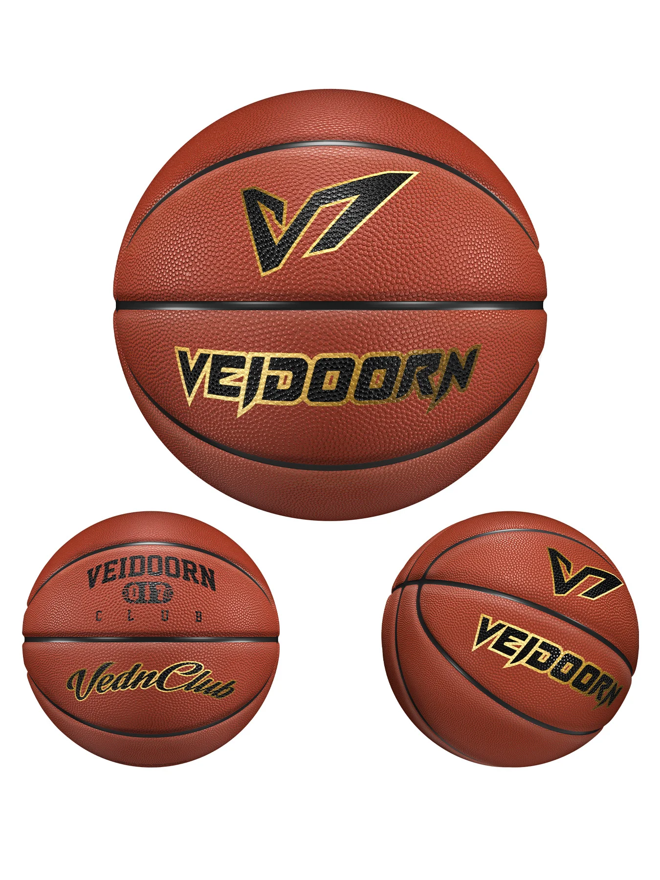 Veidoorn oficial tamanho 7 basquete de borracha para aderência superior ao ar livre extrema resistente ao desgaste bola de jogo de retenção de salto com bomba