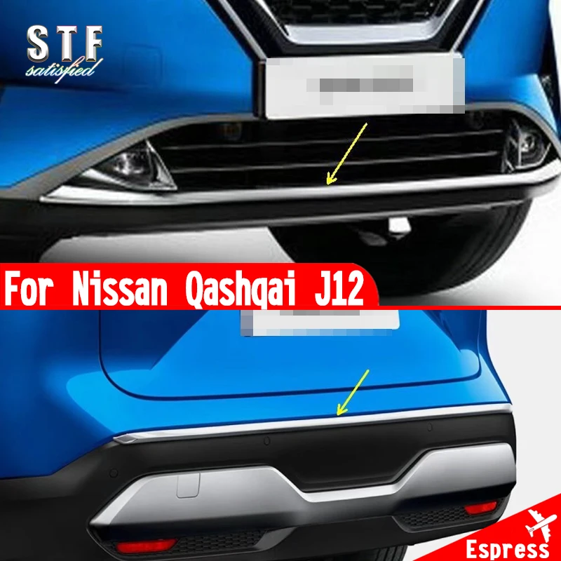 

Автомобильные аксессуары для Nissan Qashqai J12 2022 2023 2024, крышка переднего и заднего бампера из АБС-пластика, декоративные наклейки