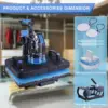 Upgraded 5 in 1 Heat Press Machine 12 x 15 Inch Heat Transfer Machine 360-Degree Swing Away Multifunction Digital Sublimation 3