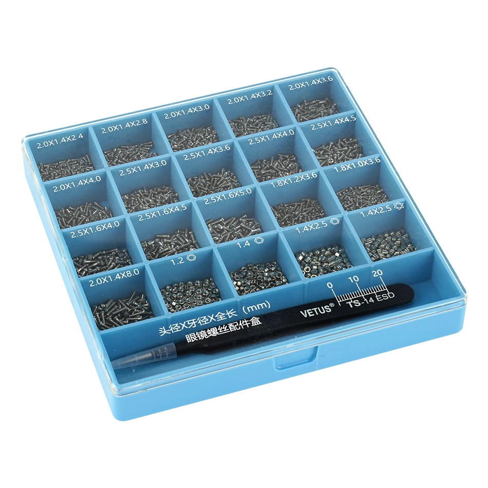 High Quality Optical Stainless Steel Glasses Repair Kit with Screw Nut Screw Cover