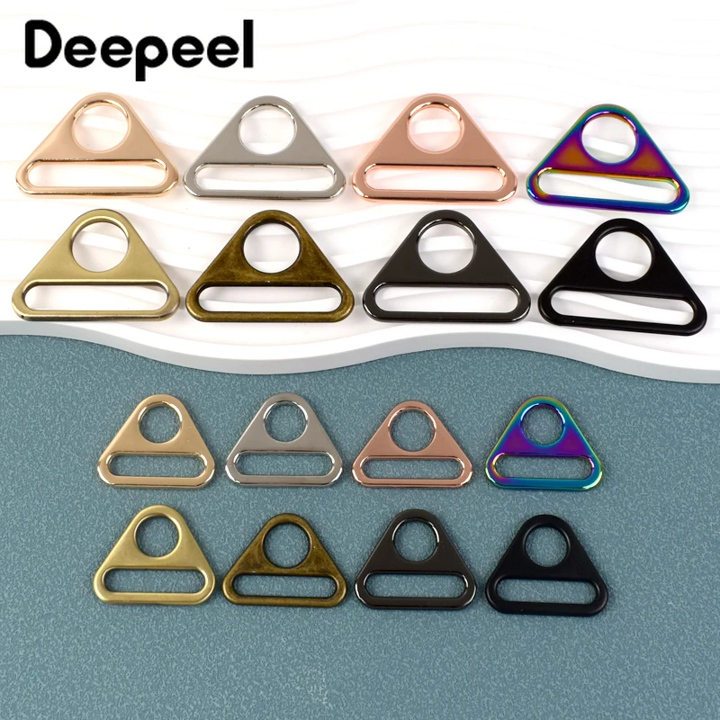 10 Stück Deepeel 20–50 mm Metall-Dreieck-Ring-Gürtelschnalle, Bikini-Einstellverschluss, Hakenverschlüsse für BH-Träger, Tasche, Gurtband, DIY-Zubehör