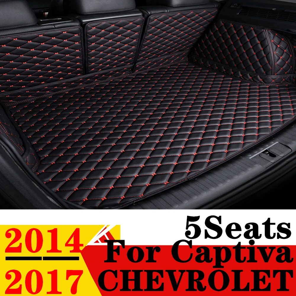 

Car Trunk Mat For Chevrolet Captiva 5Seats 2017 2016 2015 2014 Rear Cargo Cover Carpet Liner Tail Vehicles Auto Boot Luggage Pad
