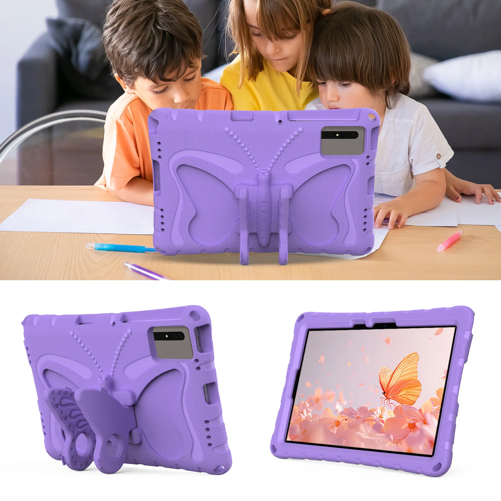Children's Lightweight Shockproof Tablet Case with Kickstand, 11-Inch
