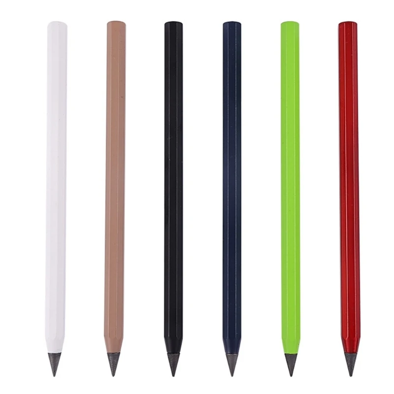 Metal Inkless Pen Aluminium Everlasting Pencil Metallic Erasable