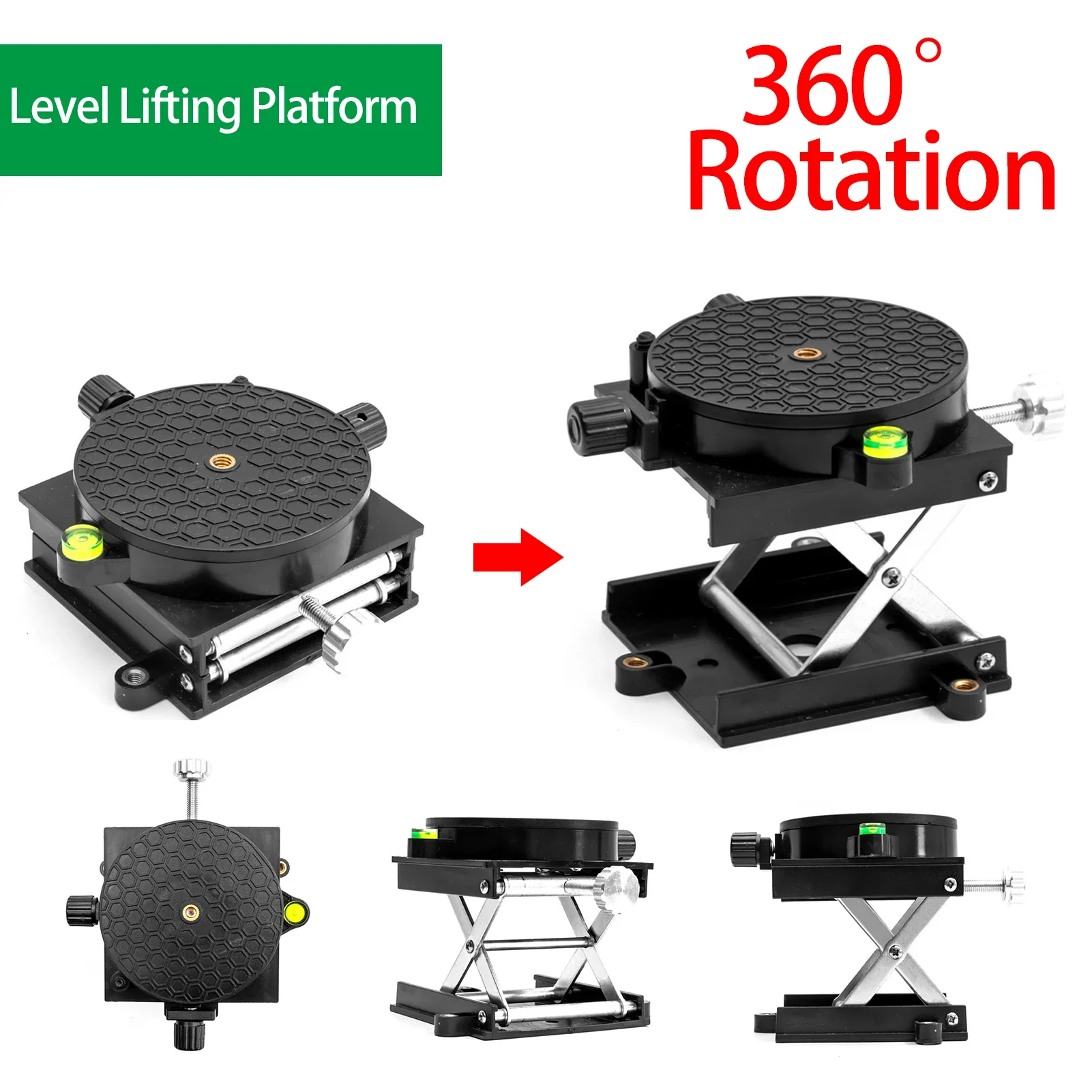 Adjustable Lift Stand For Laser Level 360-Degree Rotation Router Lift Table Adjustable Height Laser Level Lifting Platform woodworking lift table