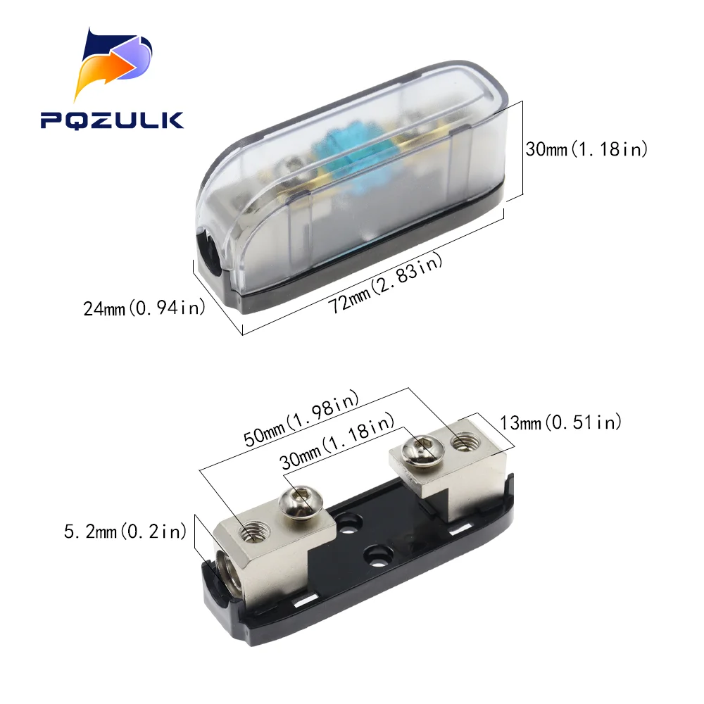 Car Audio Fuse 1Set 30A 40A 80A 100A 150A Power Fuse Holder Stereo Audio Single Way AGU Holder Power Distribution Box