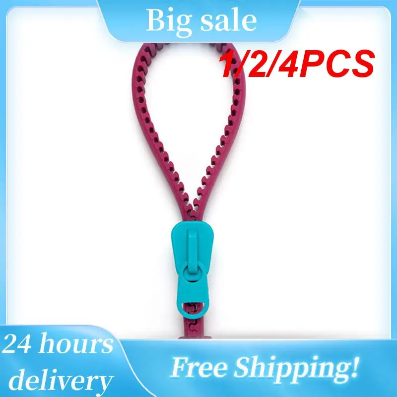 Abrelatas con forma de cremallera para el hogar, abridor de latas multifuncional, de silicona duradera, antideslizante, ahorro de mano de obra, 1/2/4 piezas - Image 2