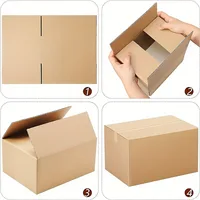 Mailing Shipping Boxes, 7.6x3.94x5.1inches, Brown Corrugated Cardboard Mailer Box With Lids, Single Wall, 32Lb/sq inch, 5
