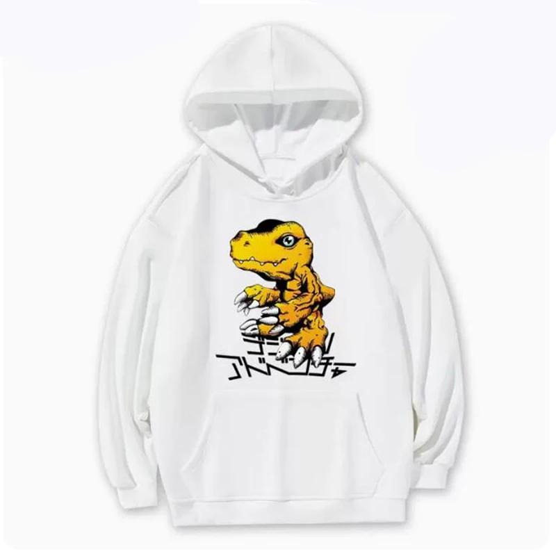 Anime Digimon Adventure Funny Hoodie Hip Hop Graphic Sweatshirts Poleron Hombre Streetwear Harajuku Tracksuit Oversized Clothes