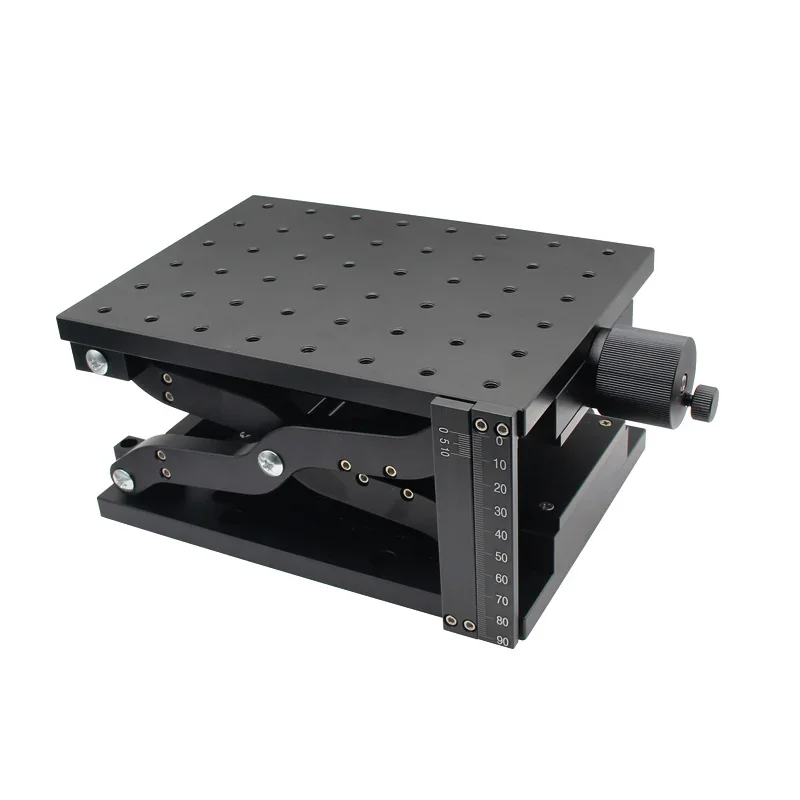 

Z-axis scissor manual lifting table, large stroke, large load lifting platform, optical precision fine-tuning displacement