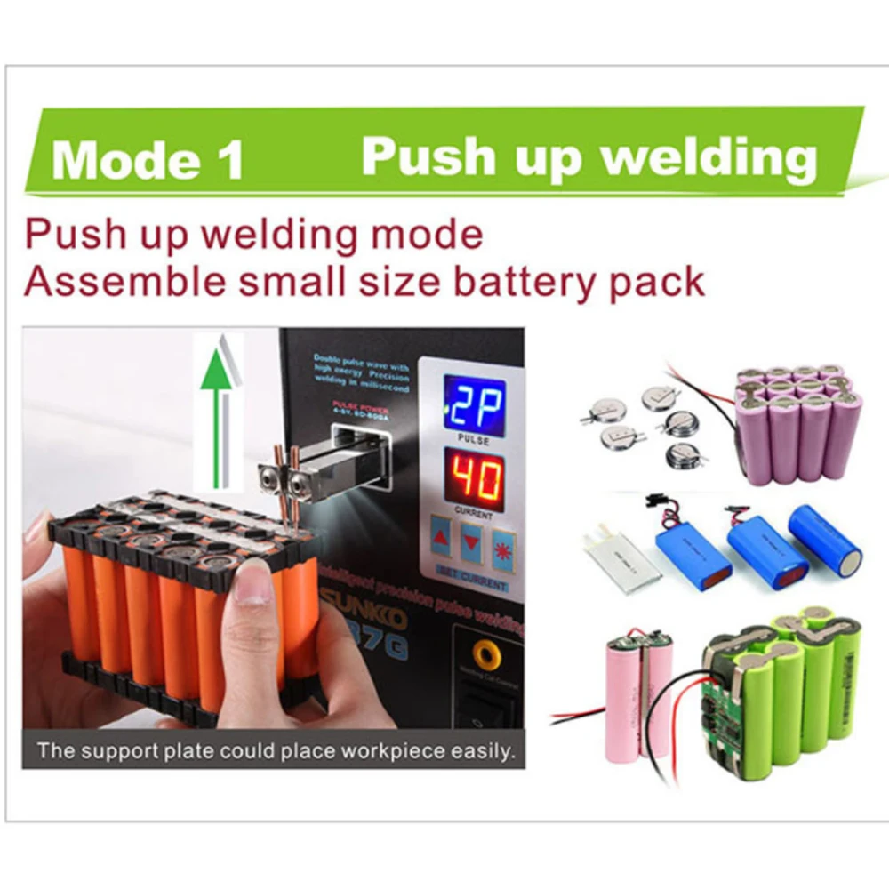 SUNKKO 2.8kw 737G Spot Welding Machine 110v/220v Pulse Lithium Battery Touch spot Welder Machine Can Welding 0.15mm Nickel Sheet 2