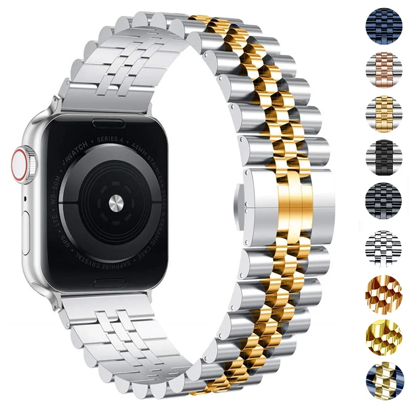 

Stainless Steel Strap for Apple Watch Ultra 2 49mm 44mm 42mm 40mm 38mm Replacement Bracelet Iwatch 9 8 7 6 5 4 3 SE 45mm 41mm
