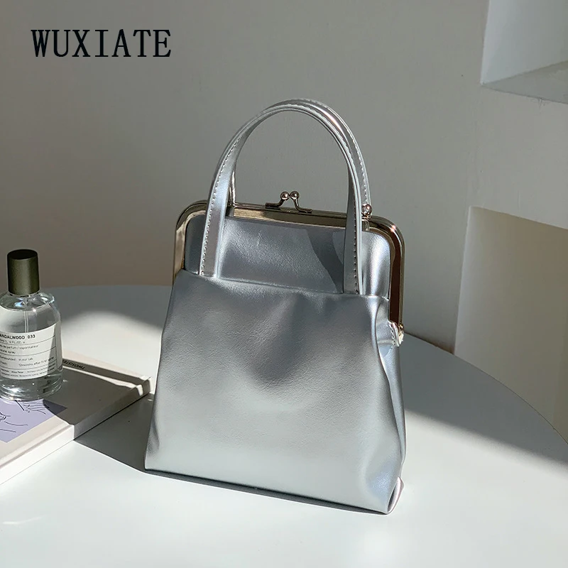 

WUXIATE Новая Винтажная Повседневная сумочка на застежке для женщин премиум-класса Чувствительная нишевая сумка через плечо с цепочкой