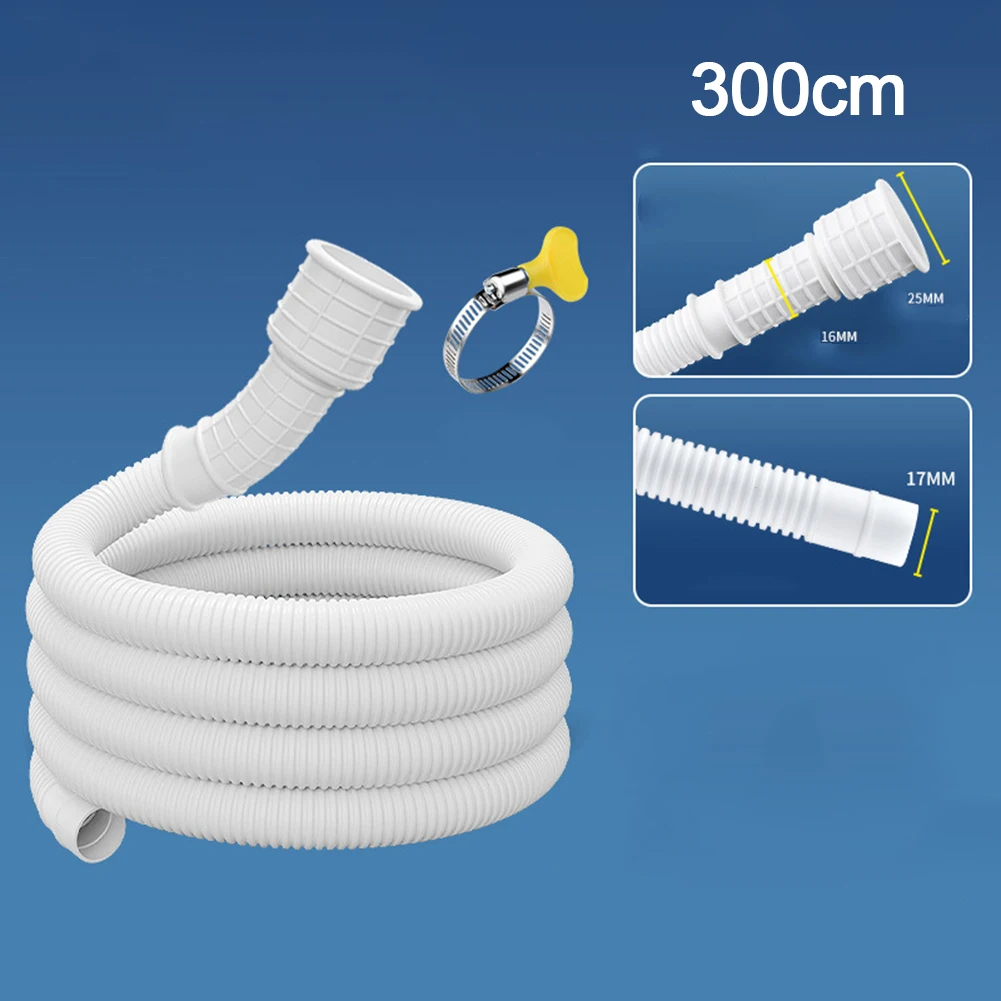 1pc 1-5M Weiß Ablauf Schlauch Rohr Klimaanlage Ablauf Rohr Für Wasserhahn Zubehör Waschmaschine Wasser Rohr hause Hardware – Detail 7