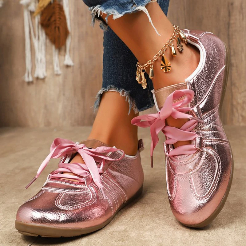 Sweet Ribbon Bowknot Ballet Flats for Women - Uniqwear