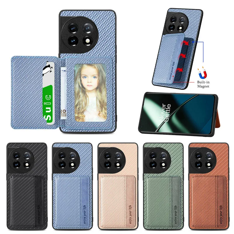 Luxury RFID Blocking Leather Wallet Case with Magnetic Back Cover
