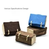 Foldable Storage Bag Outdoor Travel Tote Bag Linen Fabric Button Design Pot Cups Tea Set Organizer 2
