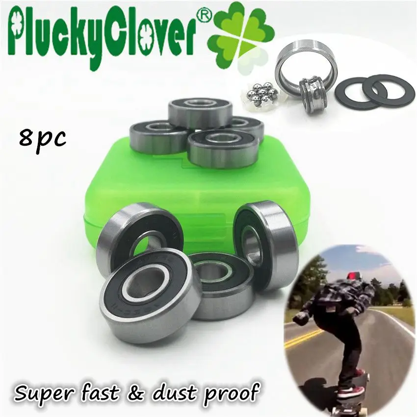 Fast 608-2Rs Roller Skate Longboard Skateboard Bearing Pro Slalom Speed Downhill Freeline Waveboard Wheel Scooter Bearing 608