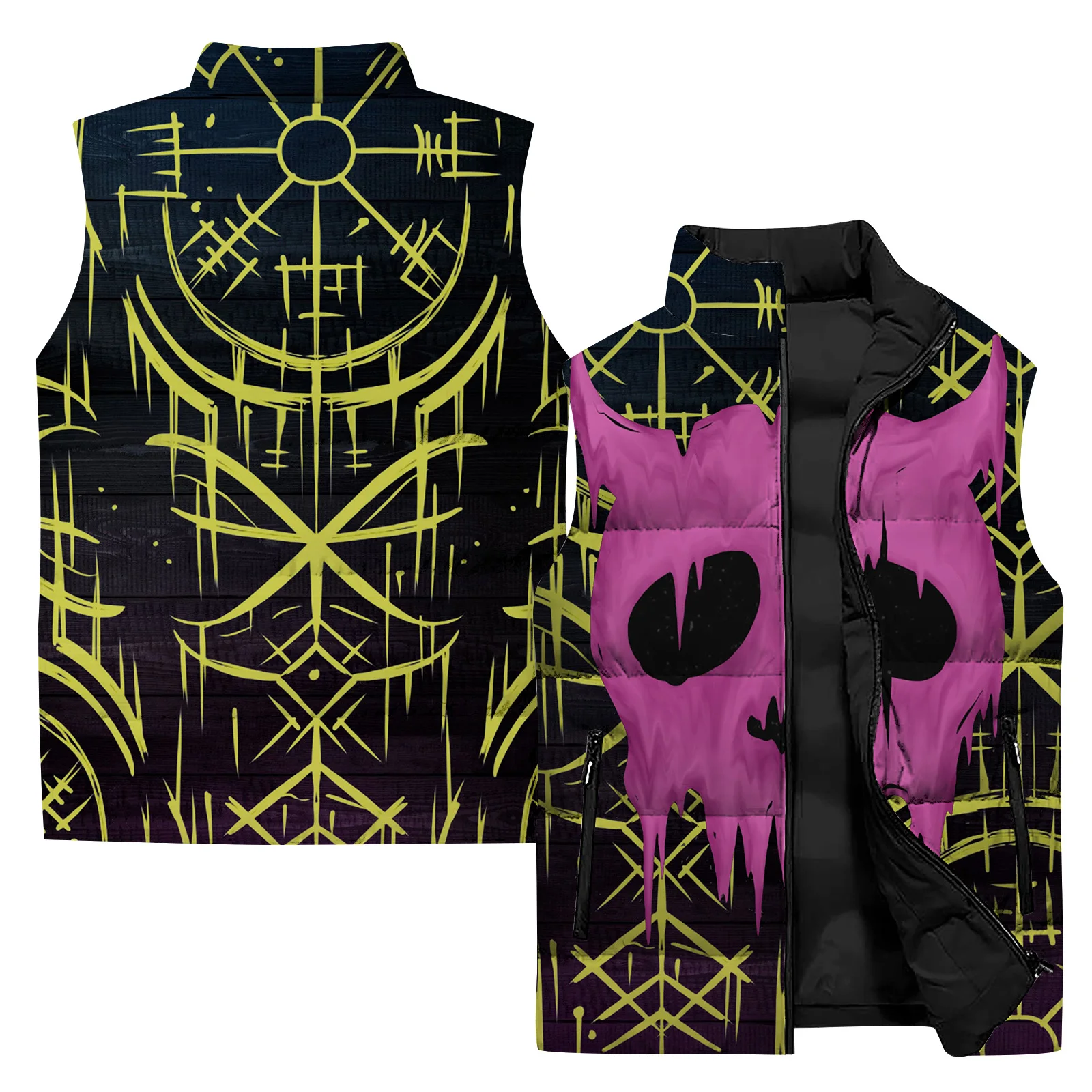 thumbnail image 1 of Chaleco sin mangas para hombre, chaqueta deportiva para exteriores, ciclismo, cortavientos, estampado animal 3D, chaqueta con cremallera a la moda para hombre, abrigo, ropa, 1 of 5