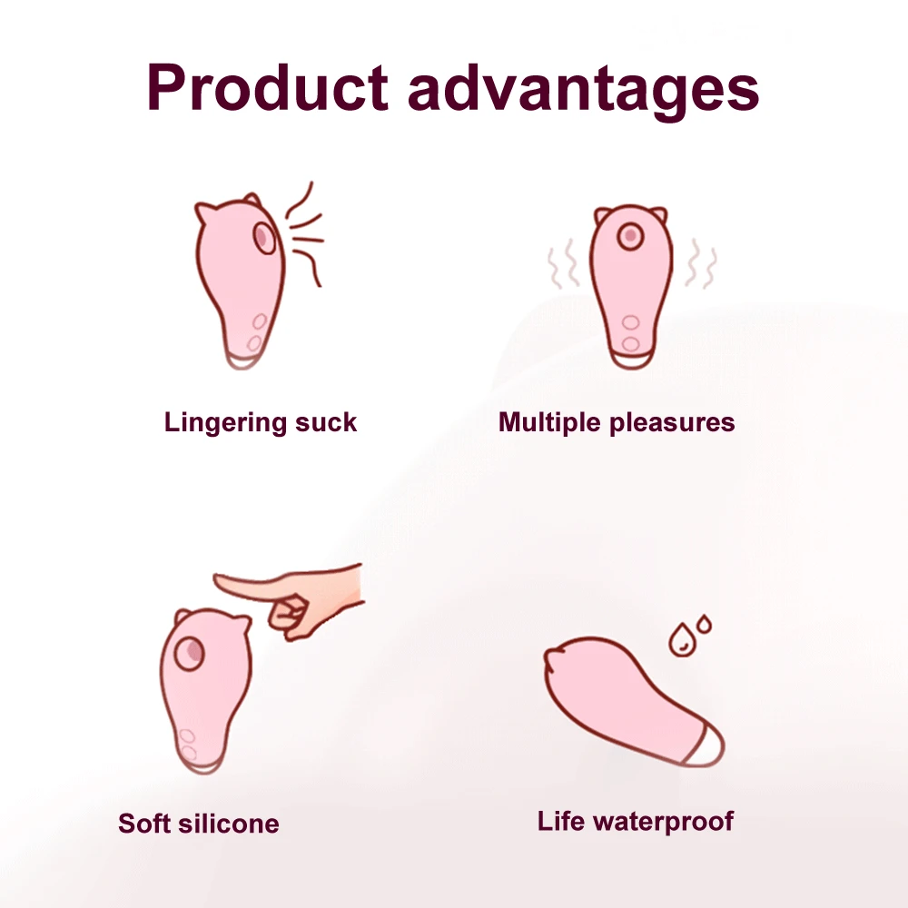 Stimolatore di clitoride a suzione e vibratore per capezzoli_voghion.com