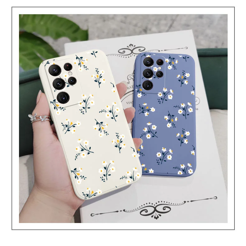 Schöne Blumen Handyhülle für Samsung Galaxy S25 FE S24 S23 S22 S21 S20 S10 Ultra Plus Note 20 Ultra 10 9 Plus Cover – Detail 2