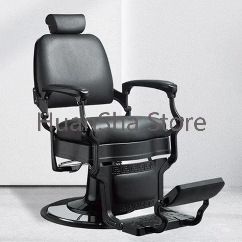 Luxury Stylist Chair Hairdressing Footrest Vintage Professional Barber Chair Leather Taburetes De Bar Barber Equipment LJ50BC