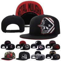 Unisex Skeleton Embroidery Baseball Cap Women Outdoor Sports Flat Hats Men Fashion Men Hip Hop Snapback Caps Sunscreen Hat
