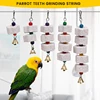 Bird Chewing Toy Parrot Beak Grinding Calcium Stone with Bells Bird Cage Accessories Cage Toys for Rat Hamster Chinchilla Rabbit 1