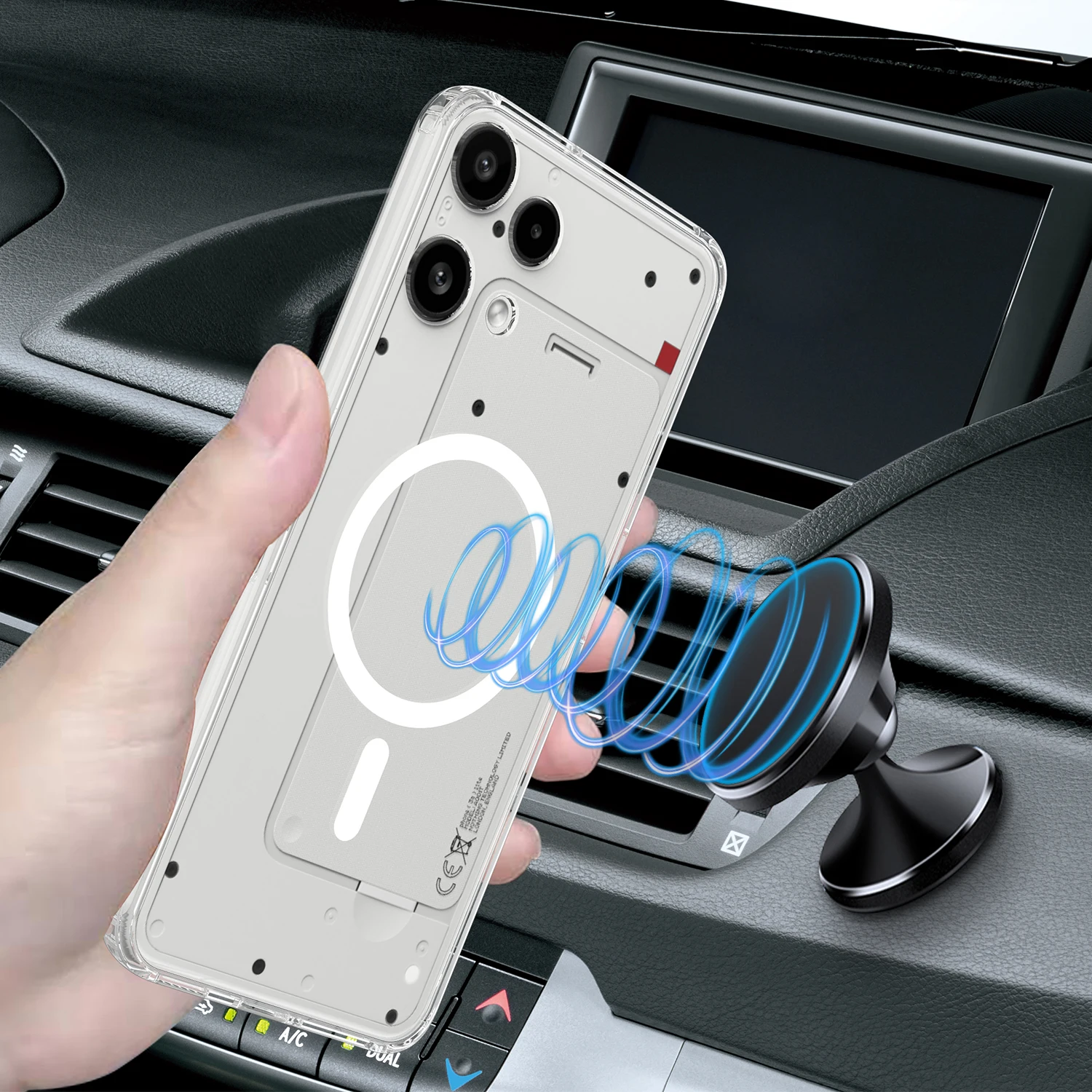 Magnetic Acrylic Transparent Scratch-Proof Hard Cover Case
