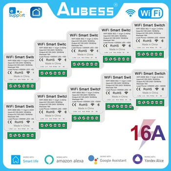 EweLink 16A WiFi 미니 DIY 스마트 스위치 Alexa Google Home Alice Smart Life 앱을 통한 2 웨이 제어 스마트 홈 자동화 모듈