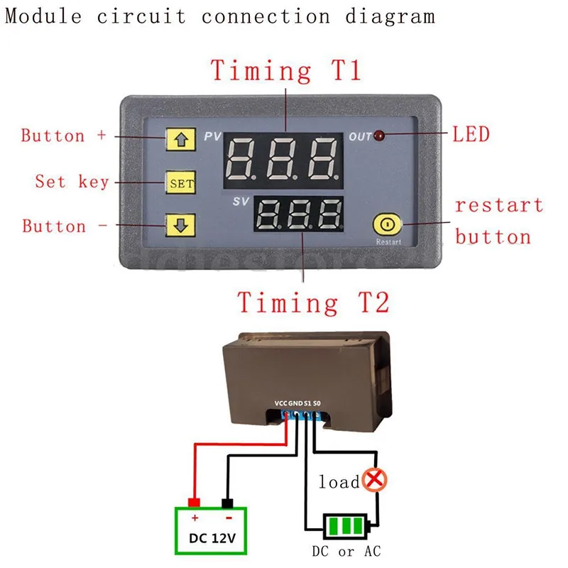 DC 12V AC 110V 220V 16A LCD Digital Programmable Control Power Timer Time  Switch for advertising light boxes radio equipment - AliExpress